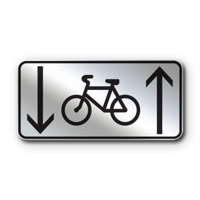 Знак «Напрямок руху велосипедистів» (7.29.2 згідно з ДСТУ 4100:2021) RS7292-1-03 фото