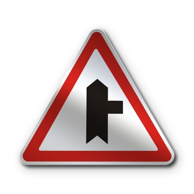 Знак «Прилягання другорядної дороги» (1.23.1 згідно з ДСТУ 4100:2021) RS1231-1-03 фото