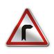 Знак «Небезпечний поворот праворуч» (1.1 згідно з ДСТУ 4100:2021) RS1010-1-03 фото 1