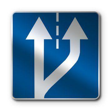 Знак &laquo;Початок додаткової смуги руху&raquo; (5.20.1 згідно з ДСТУ 4100:2021) RS5201-2-03 фото
