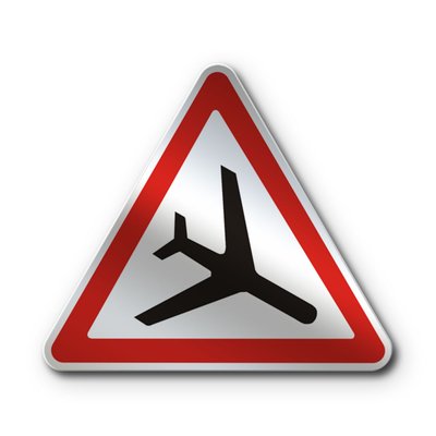 Знак «Низьколітаючі літаки» (1.18 згідно з ДСТУ 4100:2021) RS1180-1-03 фото