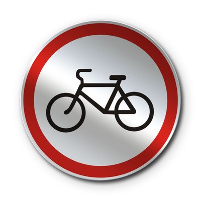 Знак «Рух на велосипедах заборонено» (3.8 згідно з ДСТУ 4100:2021) RS3080-1-03 фото