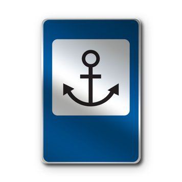 Знак &laquo;Морський (річковий) порт чи вокзал&raquo; (5.77 згідно з ДСТУ 4100:2021) RS5770-1-03 фото