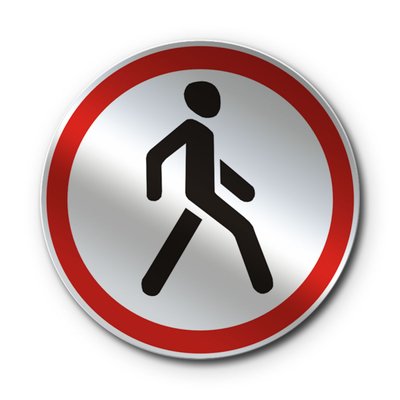 Знак «Рух пішоходів заборонено» (3.9 згідно з ДСТУ 4100:2021) RS3090-1-03 фото