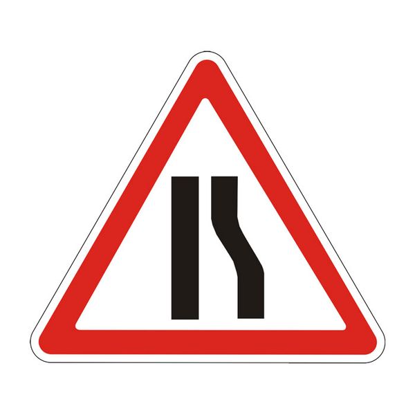 Знак «Звуження дороги» (1.5.2 згідно з ДСТУ 4100:2021) RS1052-1-03 фото