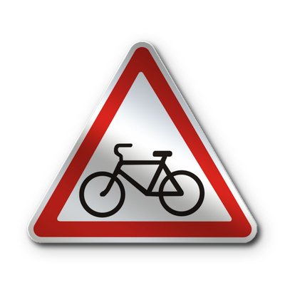 Знак «Виїзд велосипедистів» (1.34 згідно з ДСТУ 4100:2021) RS1340-1-03 фото