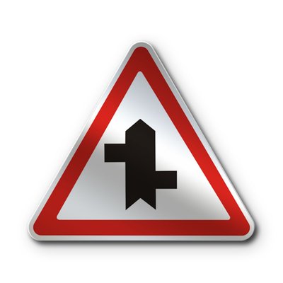 Знак «Прилягання другорядної дороги» (1.23.3 згідно з ДСТУ 4100:2021) RS1233-1-03 фото
