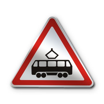 Знак «Перехрещення з трамвайною колією» (1.20 згідно з ДСТУ 4100:2021) RS1200-1-03 фото
