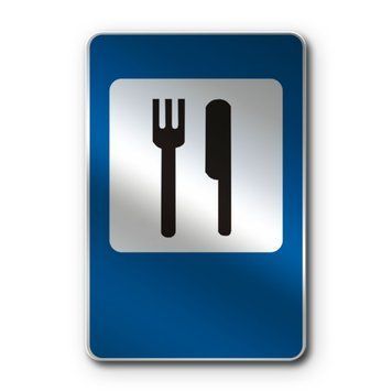Знак &laquo;Ресторан або їдальня&raquo; (6.13 згідно з ДСТУ 4100:2021) RS6130-1-03 фото