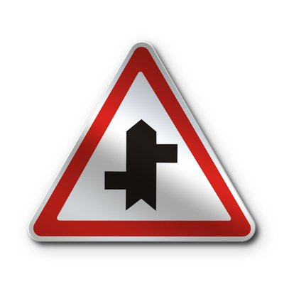 Знак «Прилягання другорядної дороги» (1.23.4 згідно з ДСТУ 4100:2021) RS1234-1-03 фото