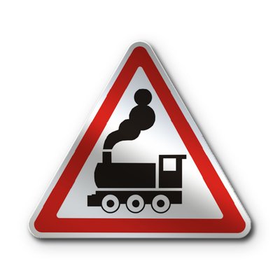 Знак «Залізничний переїзд без шлагбаума» (1.28 згідно з ДСТУ 4100:2021) RS1280-1-03 фото