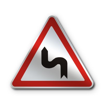 Знак «Декілька поворотів» (1.3.2 згідно з ДСТУ 4100:2021) RS1032-1-03 фото