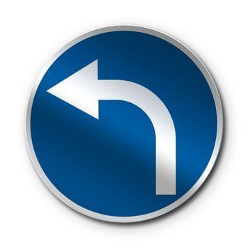 Знак &laquo;Рух ліворуч&raquo; (4.3 згідно з ДСТУ 4100:2021) RS4030-1-03 фото