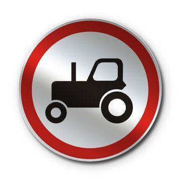 Знак &laquo;Рух тракторів заборонено&raquo; (3.5 згідно з ДСТУ 4100:2021) RS3050-1-03 фото
