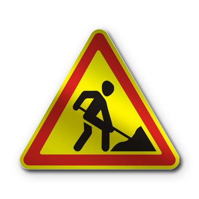 Знак «Дорожні роботи» (1.37 згідно з ДСТУ 4100:2021) RS1370-1-03 фото