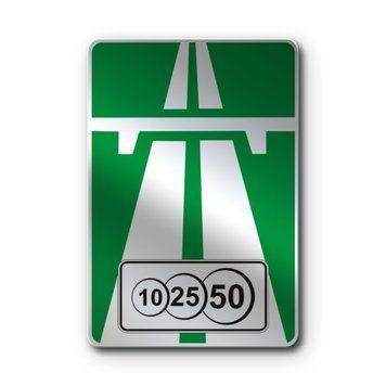 Знак &laquo;Платна дорога&raquo; (5.82.1 згідно з ДСТУ 4100:2021) RS5821-3-03 фото